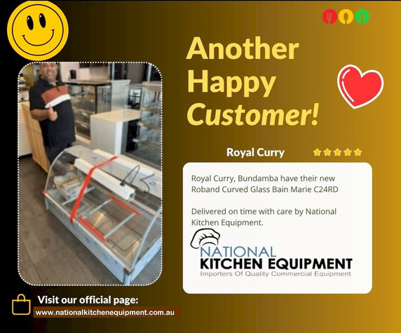 Roband C24RD Curved Glass Hot Food Display With Rear Doors