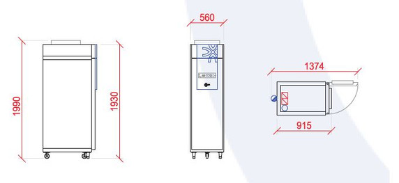 CFI Blue Moon AFJ 46 1C1P Retarder Proofer Cabinet - Hand Load for Trays