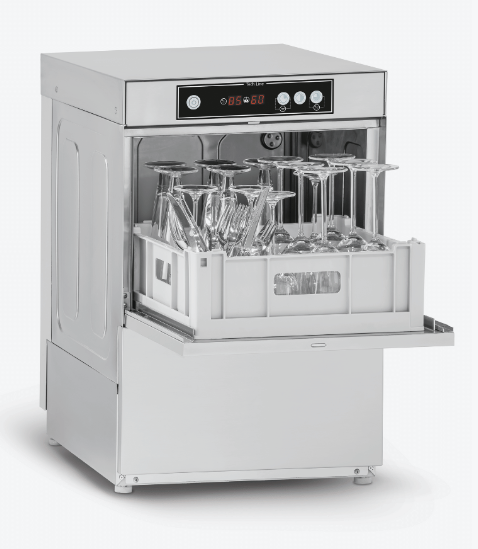 GE-400BDD Commercial Underbench Glasswasher & Dishwasher | 400x400mm Basket