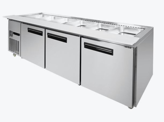 Thermaster Two Door Cold Bench Salad Station 6x1/1 GN Pans PG210FA-XB