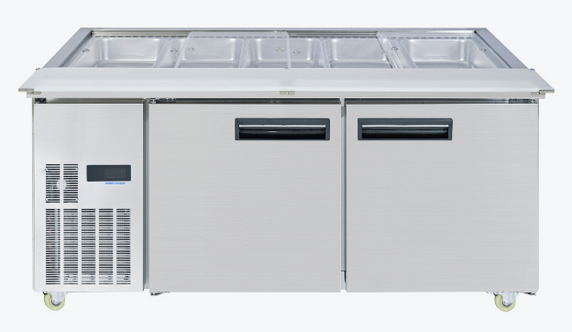 Thermaster Two Door Cold Bench Salad Station 5x1/1 GN Pans PG180FA-XB Thermaster Two Door Cold Bench Salad Station 5x1/1 GN Pans PG180FA-XB