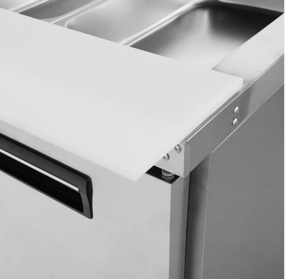 Thermaster Two Door Cold Bench Salad Station 4x1/1 GN Pans PG150FA-XB