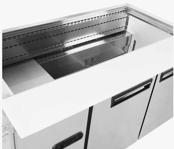 Thermaster Two Door Cold Bench Salad Station 4x1/1 GN Pans PG150FA-XB