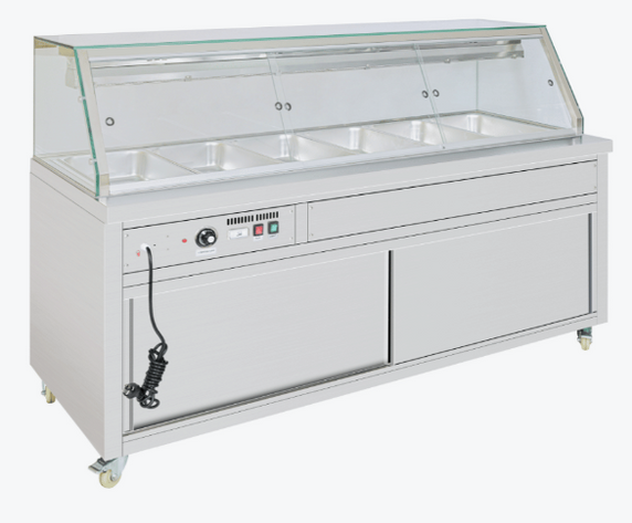 Thermaster Wet and Dry Bain Marie Display 6x1/1 GN Pans PG210FE-XG Thermaster Wet and Dry Bain Marie Display 6x1/1 GN Pans PG210FE-XG