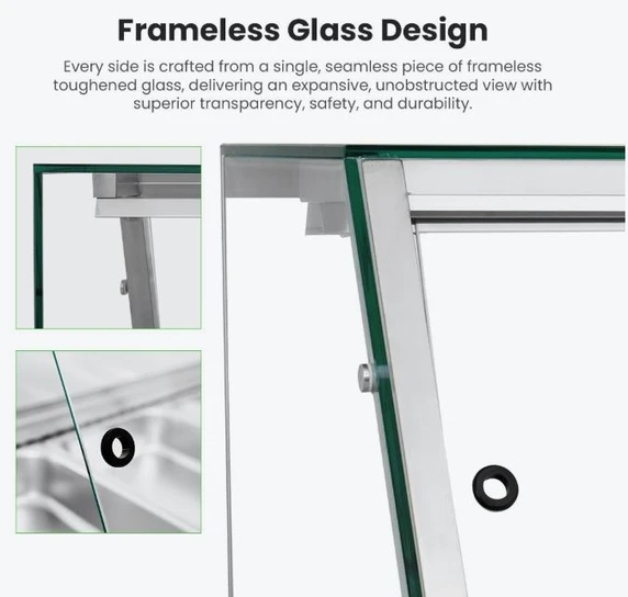 Thermaster PG210FA-XG 6 x GN 1/1 Commercial Cold Salad & Noodle Bar (2140mm Wide)