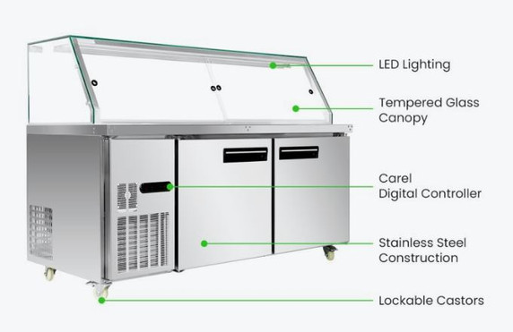 Thermaster Cold Salad & Noodle Bar 5x1/1 GN Pans PG180FA-XG