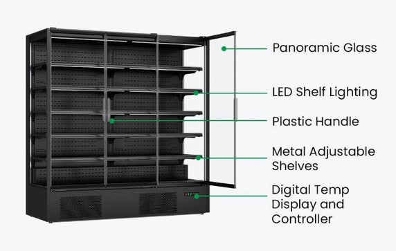 Thermaster Supermarket Panorama 3 Door Chiller Display DC-187B
