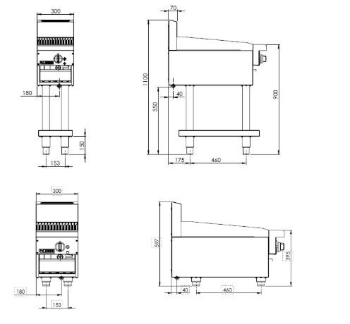 LUUS CS-3C - 300mm Chargrill