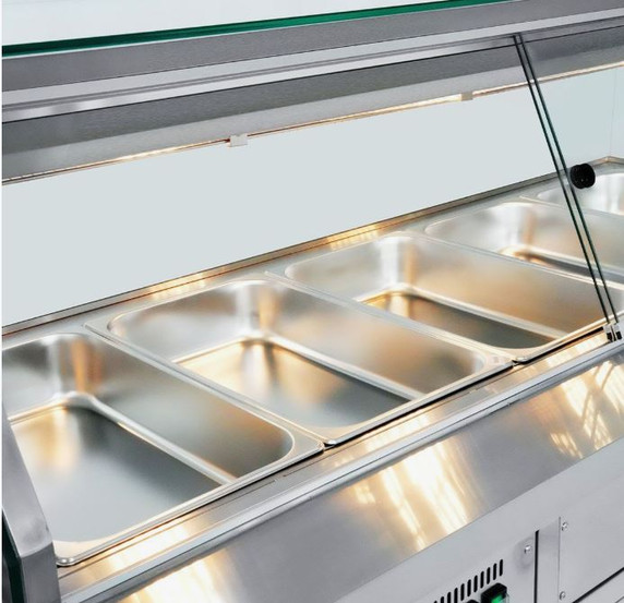 Thermaster Wet and Dry Bain Marie Display 4x1/1 GN Pans PG150FE-XG