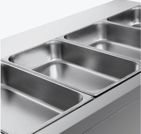 Thermaster Premium Wet and Dry Bain Marie Food Display 4x1/1 GN Pans PG150FE-XB