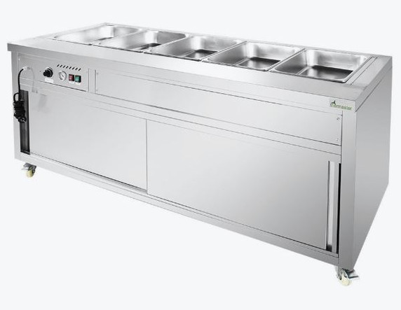 Thermaster Premium Wet and Dry Bain Marie Food Display 5x1/1 GN Pans – PG180FE-XB