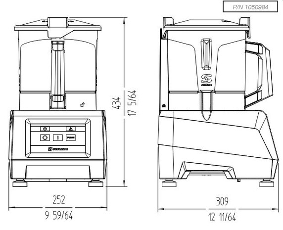 Sammic K-41 Compact Single Speed 4.4L Bowl Cutter-Mixer