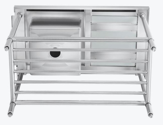 Modular Systems SSBD7-1200L/A Stainless Steel Left Inlet Single Sink Dishwasher Bench (1200mm)