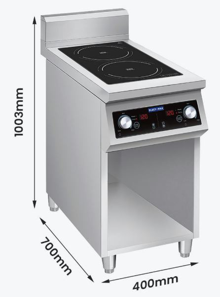 Electmax 700 Series Induction 2-Burner Cooker with Splashback EIC7-400P