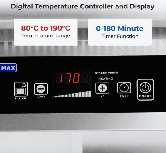 Electmax 700 Series Induction Single Fryer with Splashback IFS7-30L