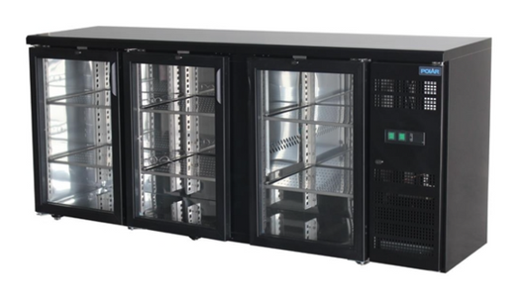 Polar UA022-A U-Series Back Bar Cooler 3 door Display Polar UA022-A U-Series Back Bar Cooler 3 door Display