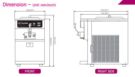 Icetro SSI-151TG Bench Top Single Flavour Soft Serve Ice Cream Machine