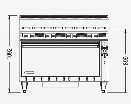 Cookon GR8 8 Burners + Static Oven