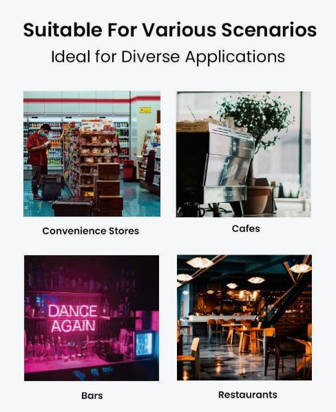 Thermaster Large Two Glass Door Colourbond Upright Drink Fridge LG-1200BP