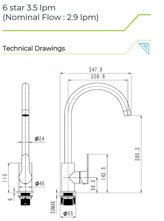 Jetstream JET3000D Single Lever Basin Mixer