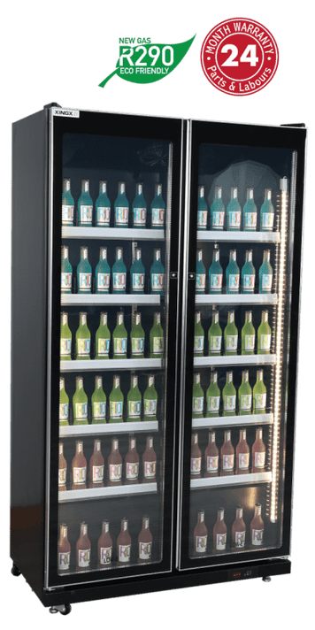 Exquisite DC700 Two Glass Doors Upright Display Refrigerator Black Exquisite DC700 Two Glass Doors Upright Display Refrigerator Black