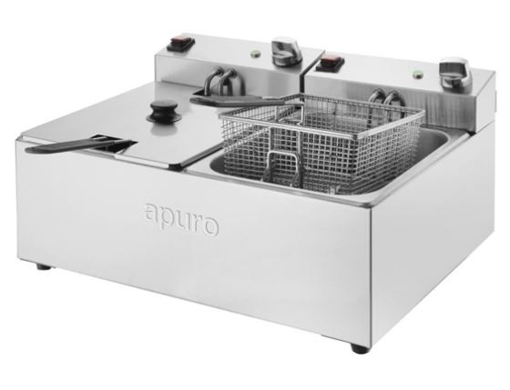 Apuro CU619-A Twin Tank Fryer 2 x 5 Ltr 2 x 2.kW