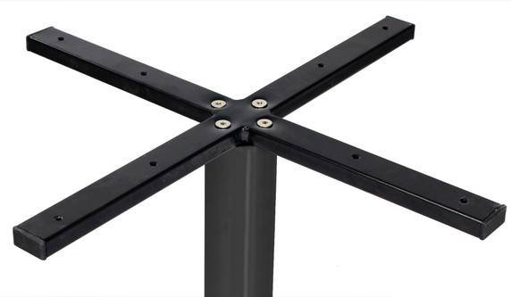 EZ Furn KBTTIDI54BKBKBR Base Table Tivoli Disc 540 Black + Black Brass Collar