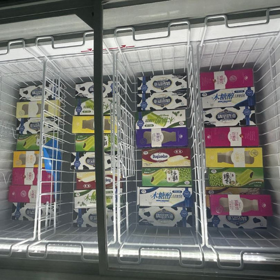 Exquisite SD650 Flat Glass Display Chest Freezers 566L