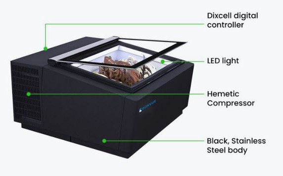 Bonvue Bench Top Gelato / Ice cream Display Showcase CGD-03B
