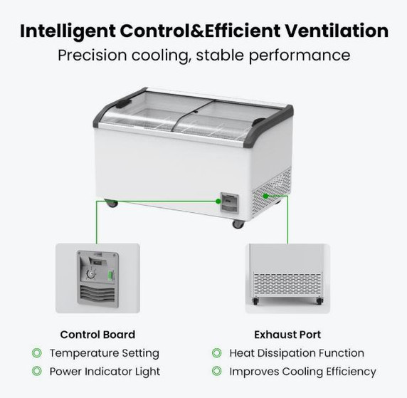 Thermaster Heavy Duty Supermarket Glass Sliding Lid Freezers 576L SD-576K