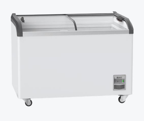 Thermaster SD-406K Curved Glass Sliding Lid Chest Freezer – 406L Display