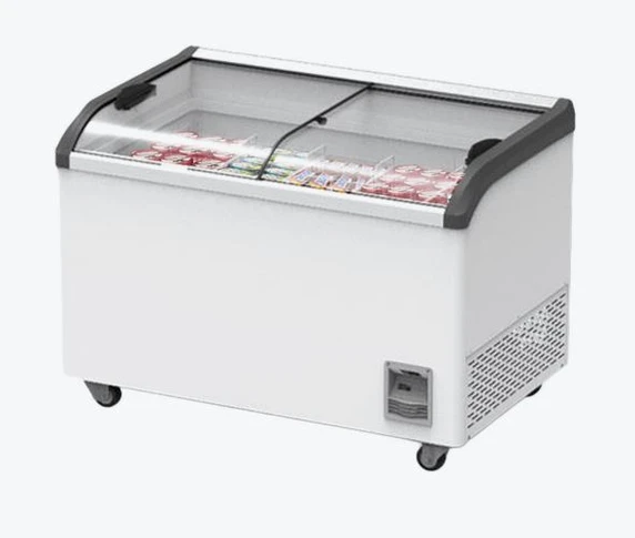 Thermaster SD-406K Curved Glass Sliding Lid Chest Freezer – 406L Display