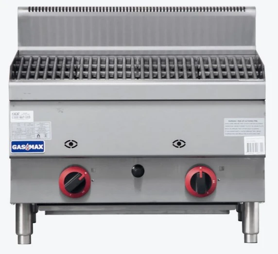 GASMAX JUS-TRH60E 2 Burner Gas Chargrill 605mm | Natural Gas 56Mj