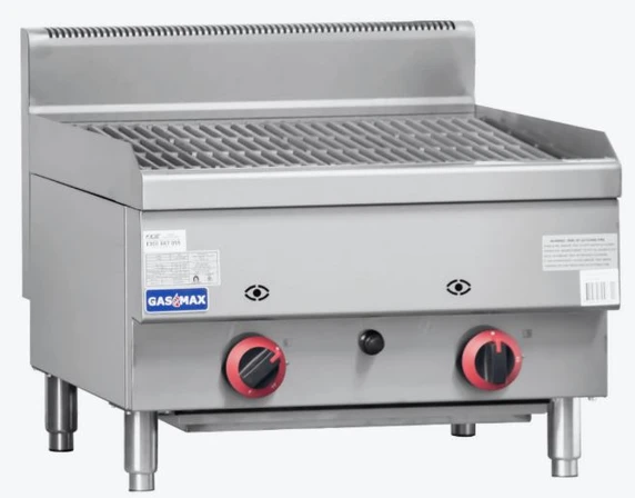 GASMAX JUS-TRH60E 2 Burner Gas Chargrill 605mm | Natural Gas 56Mj