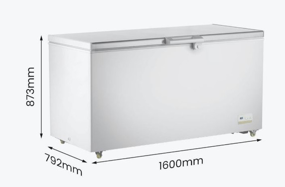 Thermaster BD520F 520L Commercial Chest Freezer with Stainless Steel Lid