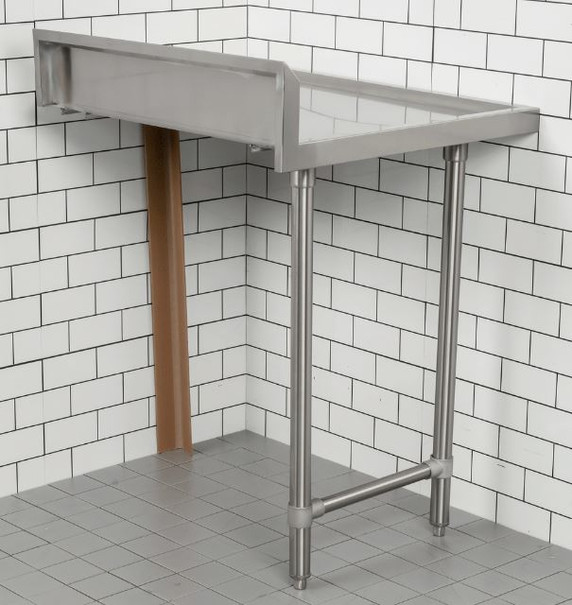 Clean Dish Table with Splashback CDT-1200R