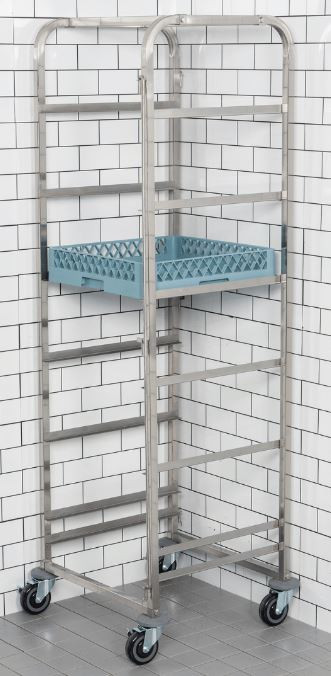 Modular System Stainless Steel 6-Tray Commercial Dishwasher Basket Trolley (Model 404092)