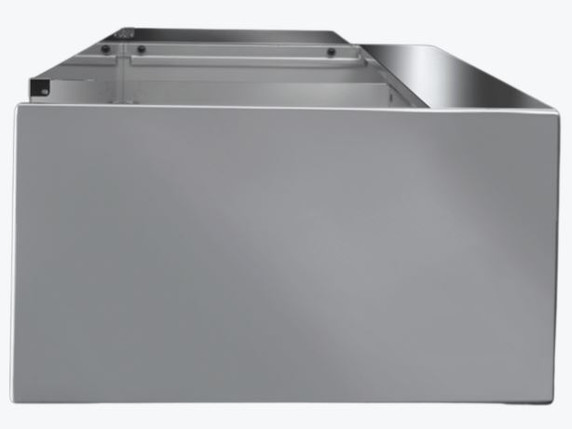 Tecnodom Series MR80 Black 1520mm Self-serving Deli Display with Storage and Castors - TDMR-0815SELF