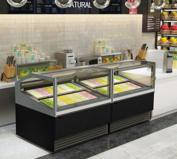Bonvue SGD-12B Commercial Gelato & Ice Cream Display Showcase (12 x 5L Pans)