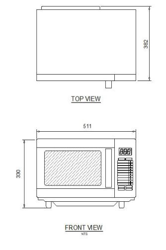 Bonn CM-1043T - Commercial Microwave Oven 25L