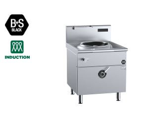 B+S IN-W1-12 Black Series Single Hole Induction Wok 12 kilowatt