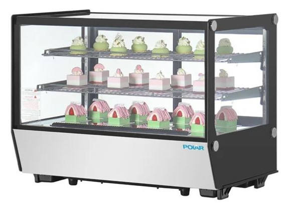 Polar G-Series Counter Display Merchandiser Square Glass - 160Ltr
