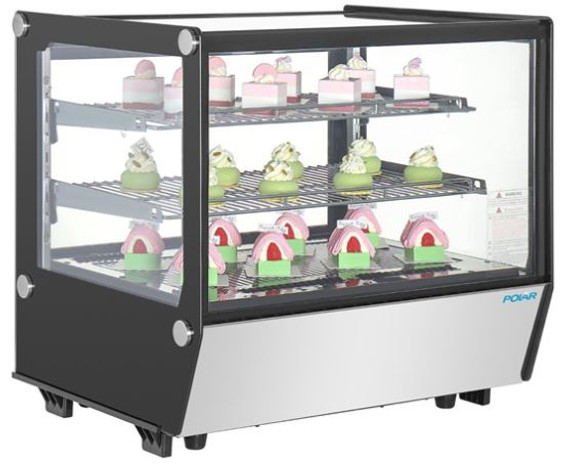 Polar G-Series Counter Display Merchandiser Square Glass - 120Ltr
