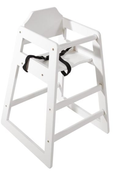 Bolero  Wooden High Chair Antique White Finish