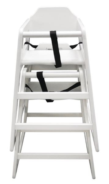 Bolero  Wooden High Chair Antique White Finish