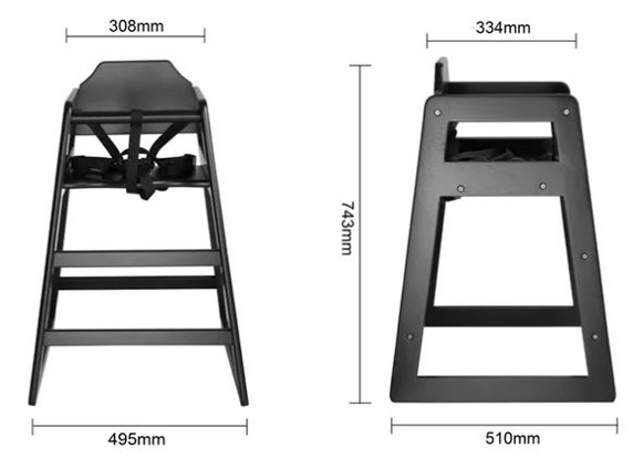 Bolero Wooden High Chair