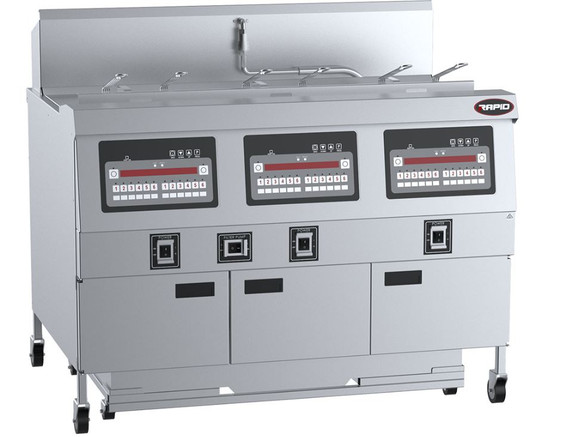 Rapid RF-3E Three Pan Six Basket Electric Fryer