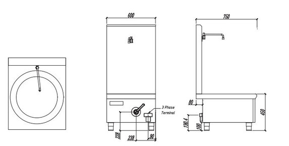 Luus ESP-1C Single Induction Stockpot Boiler