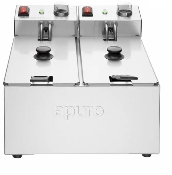 Apuro CU615-A Twin Tank Fryer - 2x3Ltr - 2x2kW Apuro CU615-A Twin Tank Fryer - 2x3Ltr - 2x2kW