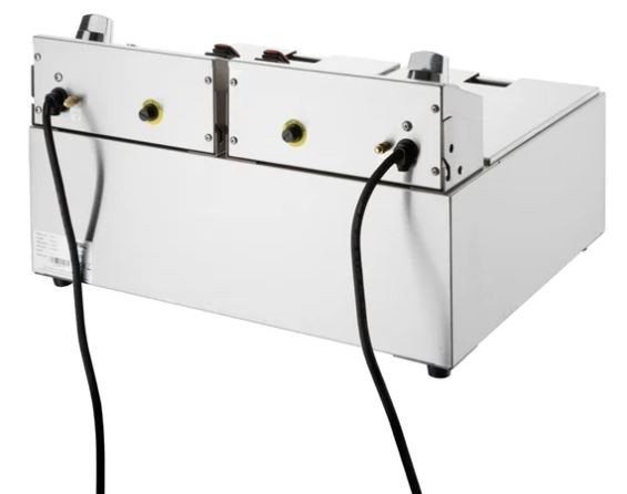Apuro CU624-A Double Electric Fryer with Timer 2x5Ltr